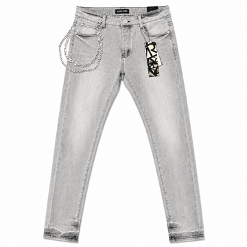 REVEER  "ORIGIN" ICE GREY SKINNY DENIM