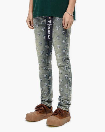 VALABASAS Caelune-Vintage-Blue-Skinny JEANS
