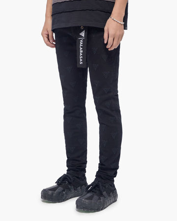 VALABASAS Caelune Black Skinny Jeans