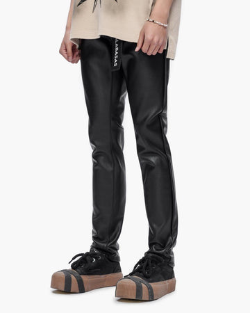 VALABASAS  Mr.Slim Black Leather Jeans
