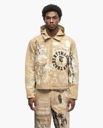 TRNCHS Built By Blood Vintage Light Khaki Hoodie
