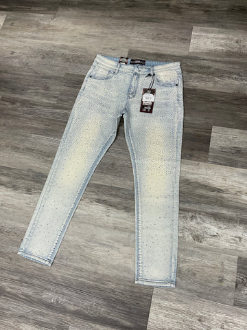 DENIMCITY  Light Blue Wash Denim w/ Baby Blue Stone