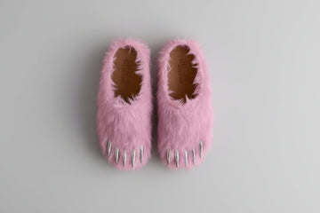PINK BEAR CLAW MULES