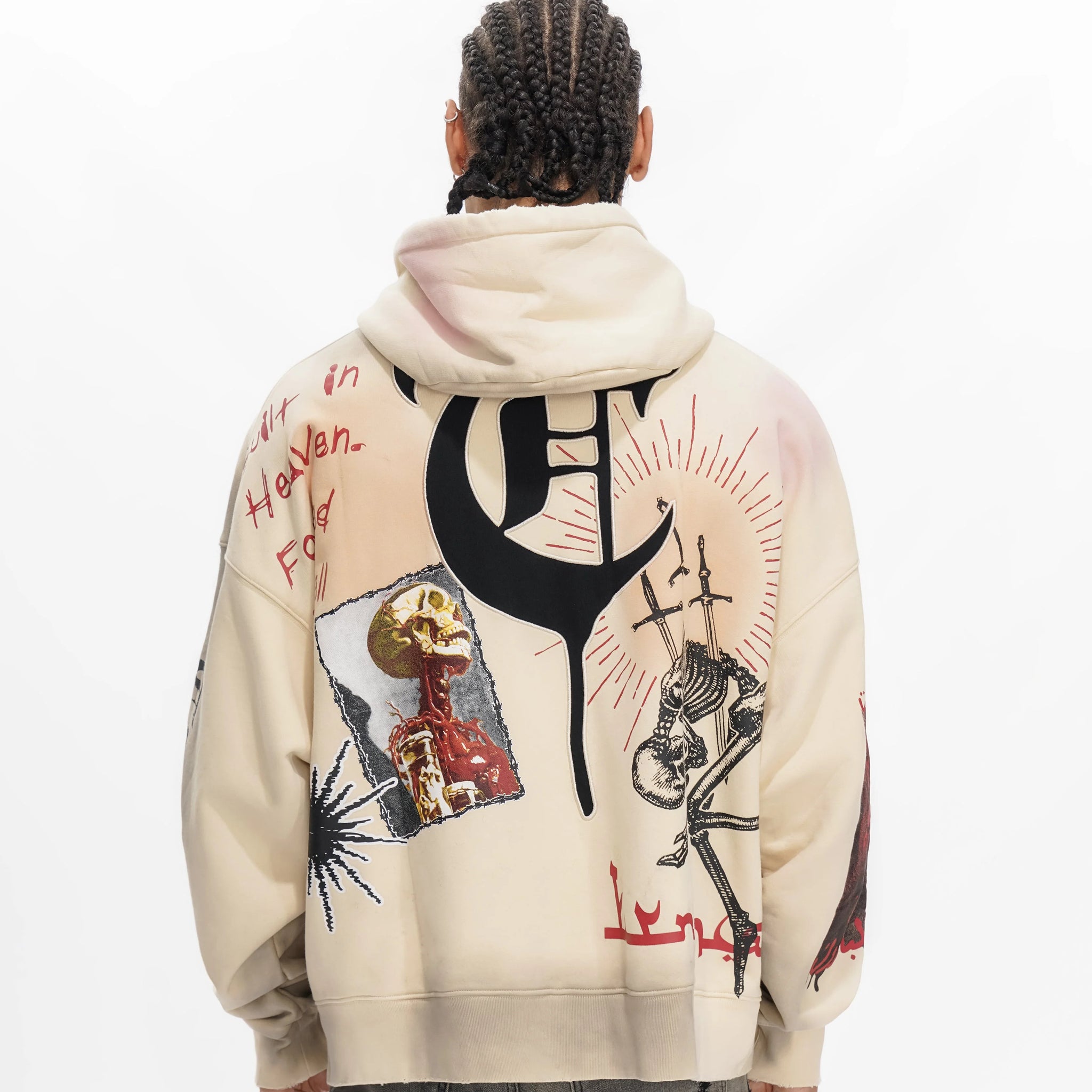 TRNCHS FORGED IN FIRE Off White Hoodie
