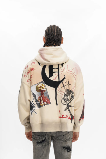 TRNCHS FORGED IN FIRE Off White Hoodie