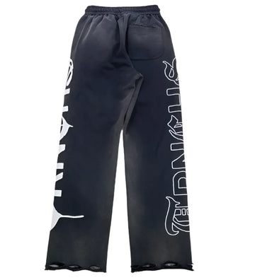 TRNCHS CRIMSON SCRIPT Black Pants
