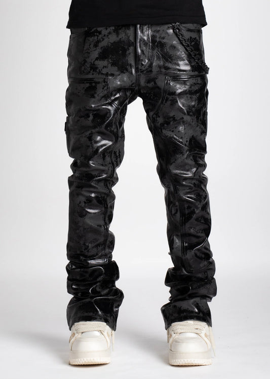 JET BLACK LEATHER