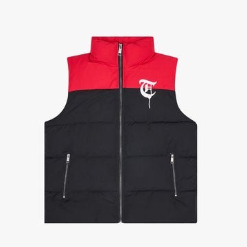 TRNCHS "AURORA" RED/BLACK BUBBLE VEST