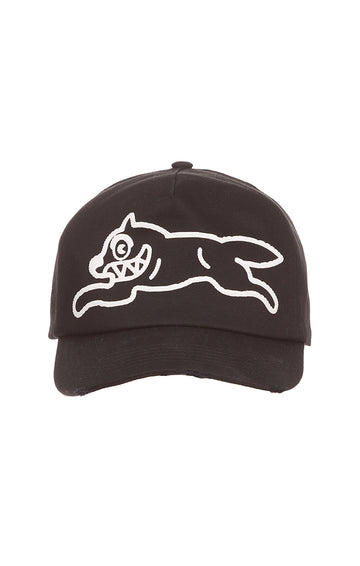 Ice Cream ADJUSTABLE SNAP BACK TWILL CAP WITH HEAVY BREAKING AND RUNNING DOG PRINT